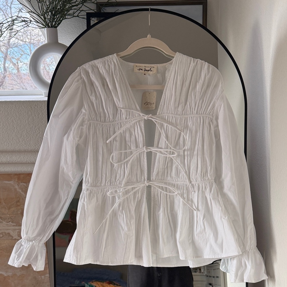 White Long Sleeve Women's Top
